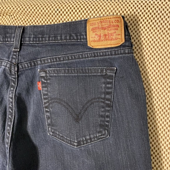 Levis 515 Jeans Womens Western Size 14 M Bootcut Stretch  Dark Wash Black Y2K - Picture 4 of 4